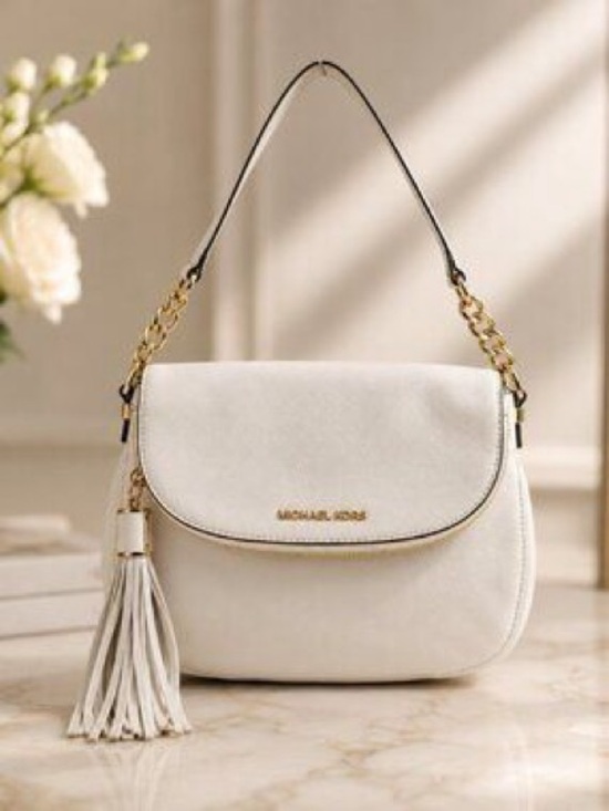 Michael Kors Handbags - MICHAEL Michael Kors Off White Leather Bedford Crossbody Bag